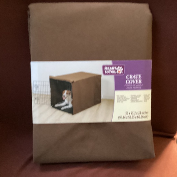 Heart To Tail Crate Cover Brown Color NEW - Picture 3 of 8